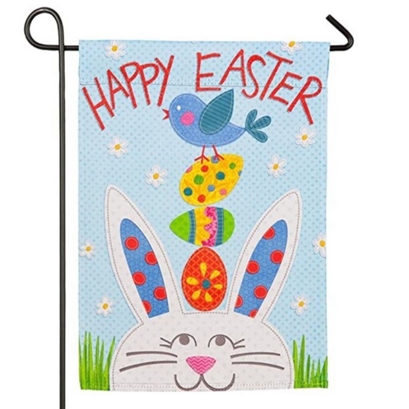 Garden Flag Easter Bunny Spring Lawn Decor Garden Flag Multicolor 12.5 x 18 inch - Picture 1 of 7